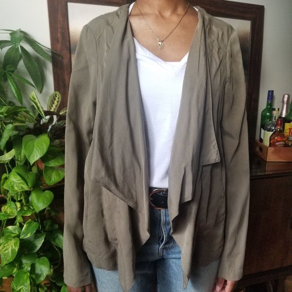 Eliane Rose - Olive Green Waterfall Blazer - Picture 1 of 5